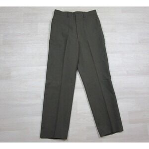 Vintage 60s Army Trousers 30x30 Wool Class 6 Military Pants Serge Green Type II